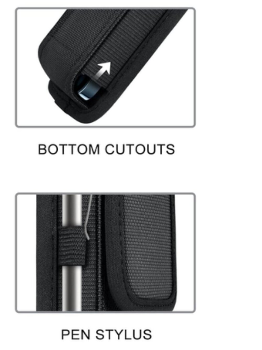 📱Cell Phone Pouch Black Nylon Holster Case Compatible w/Samsung Galaxy NWOT📱 - Picture 11 of 16